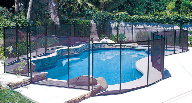 Pool safety fence