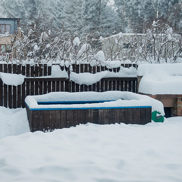 frozen hot tub