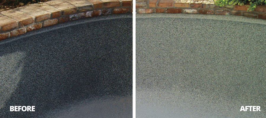 Leslie's Acid Wash Pool Before and After