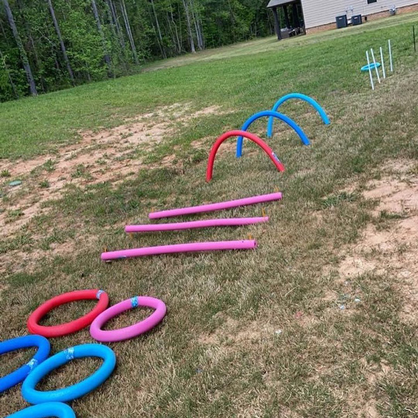 Pool Noodle Obstacle Course