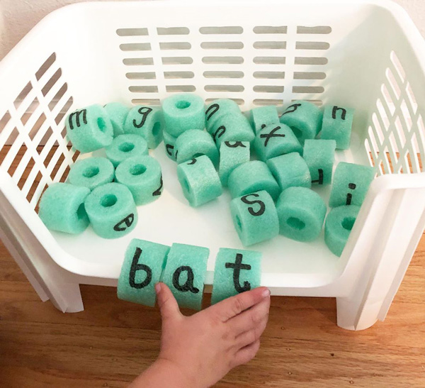 Pool Noodle Sight Words