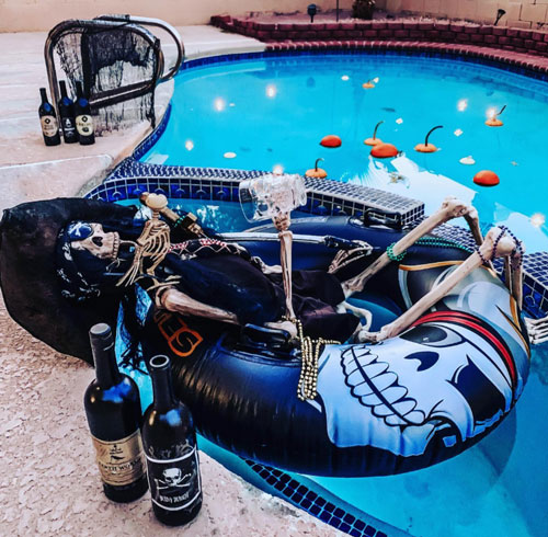 Skeleton in Pool