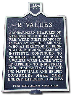 R-values sign at Penn State