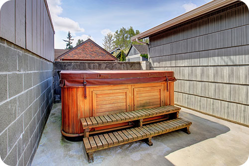 how to spruce up your hot tub area