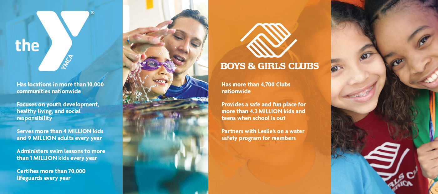 The YMCA and Boys & Girls Clubs water safety programs are supported by donations from Leslie's