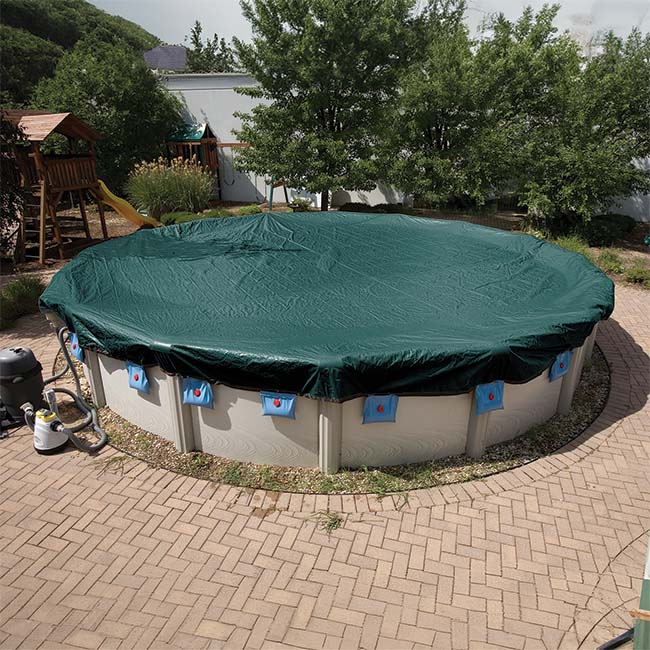 Above ground winter pool cover