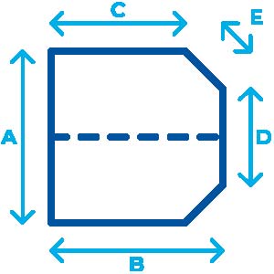 how to measure a hot tub with two cut corners