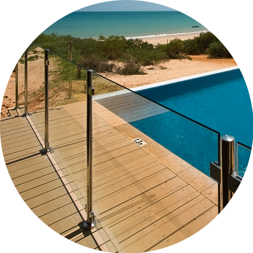 glass pool fence