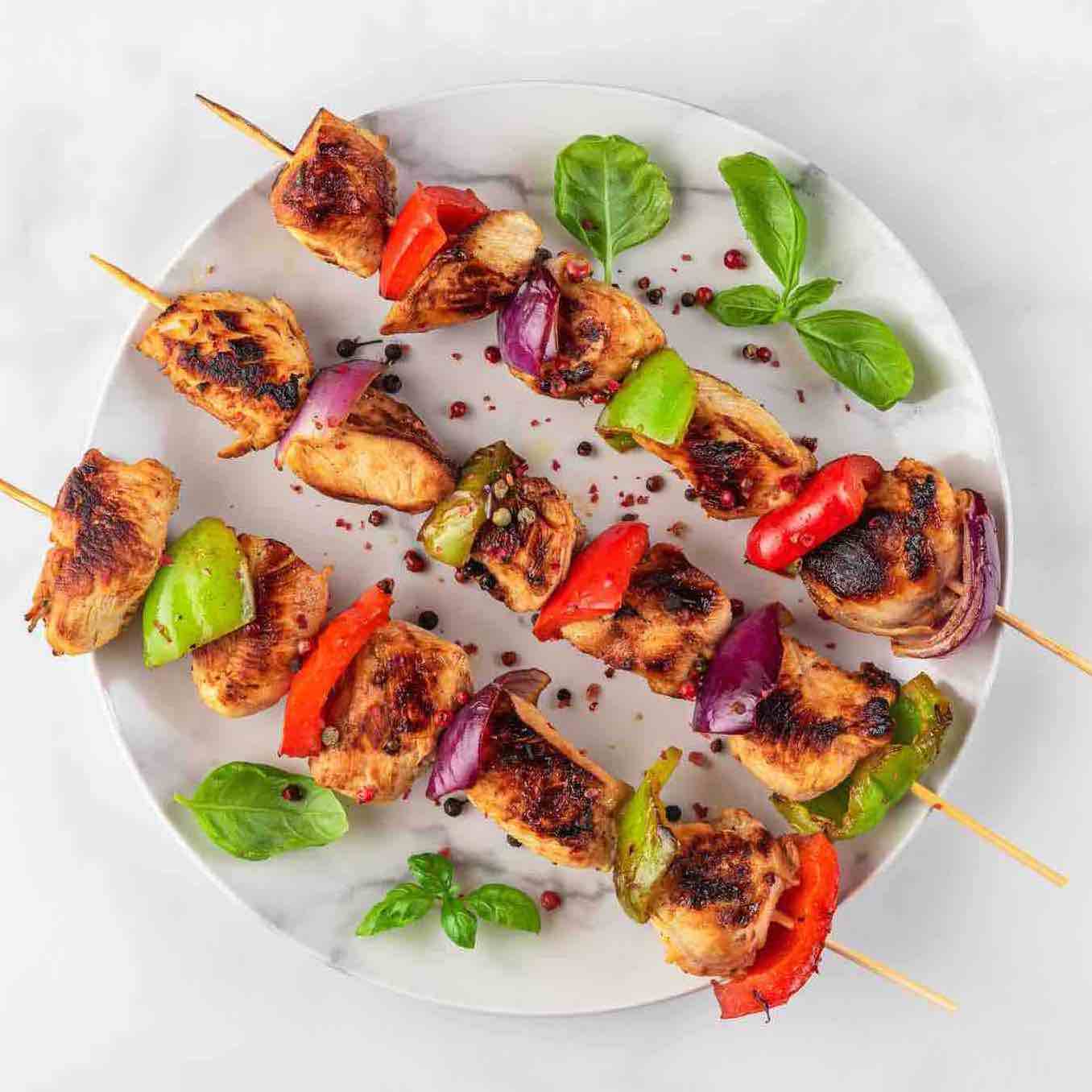 Mediterranean chicken skewers