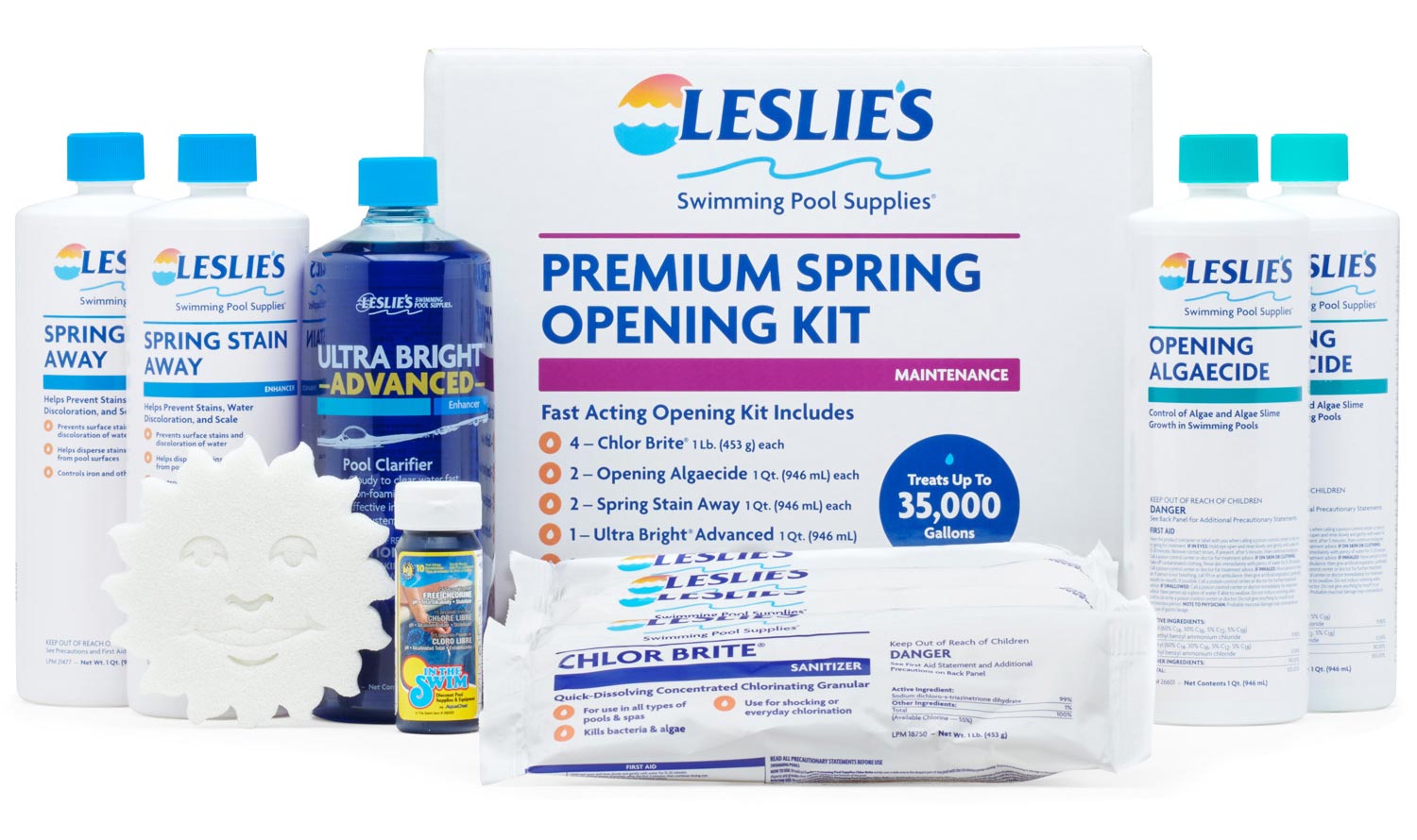 Leslie's Premium Spring Pool Opening Kit Contents