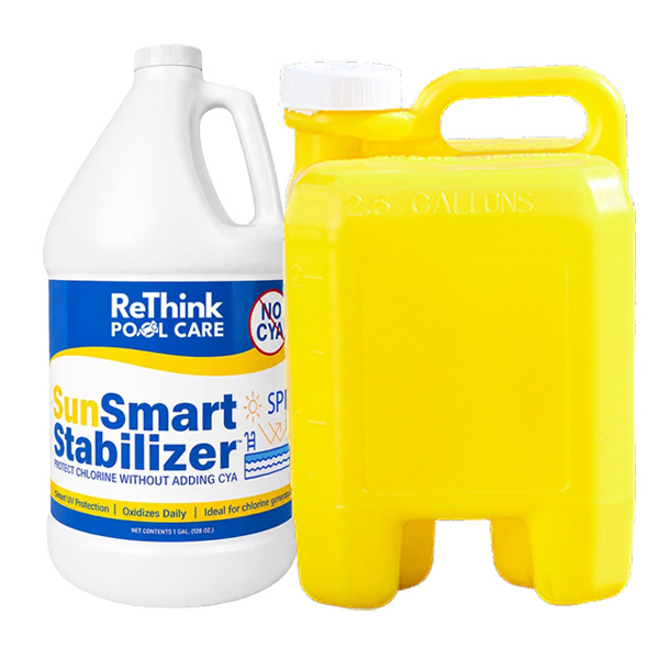 combine sunsmart stabilizer with liquid chlorine
